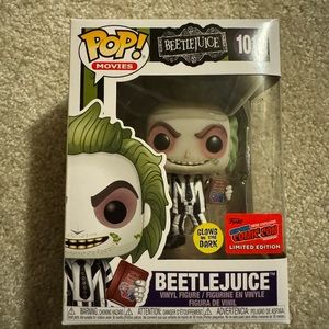 Limited Edition NY Comic Con Beetlejuice Funko Pop Glow in Dark